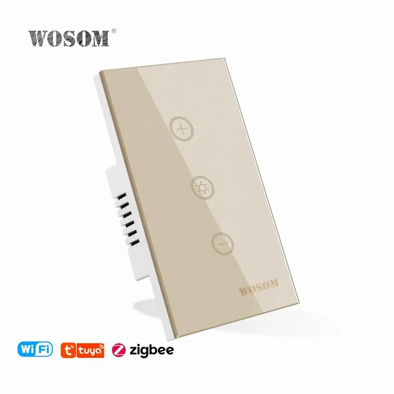 WOSOM UDTSW Retail US Standard Glass Panel Switch Smart Life Dimmer Switch Wall Switch