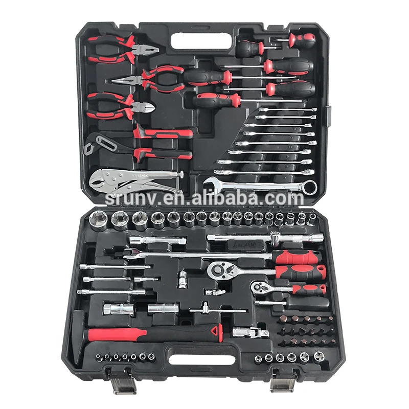 
GoodKing 86 pcs 1/2 '1/4 ' Dr Ratchet Wrench general tool chest of tools are suitable for machine maintenance or Auto repair 