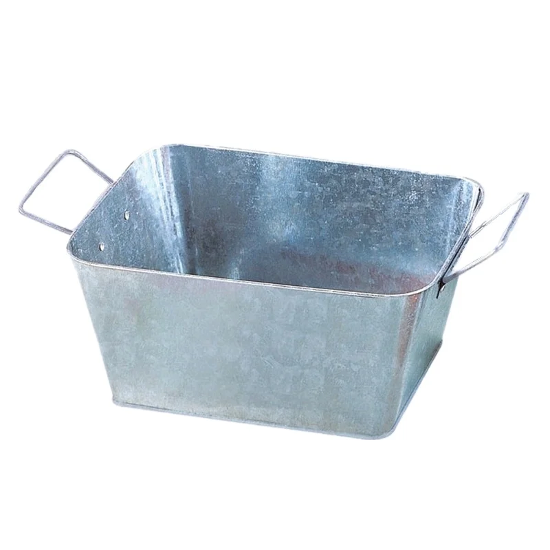 20 Years Factory Custom rectangular silver metal tin deep storage tray with handles