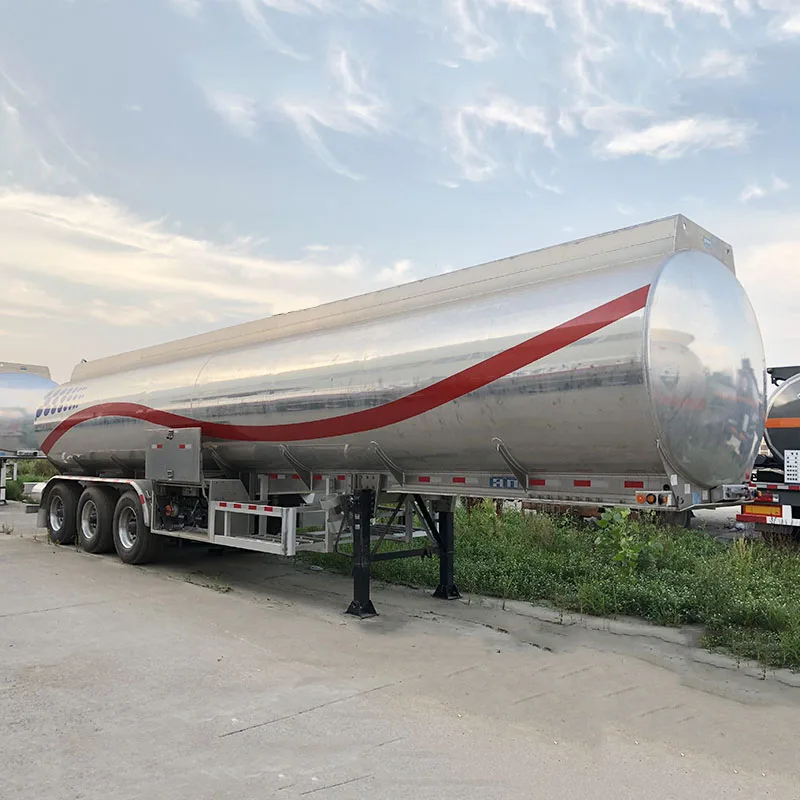 China supplier 36000liter 38000 liters Aluminum Alloy tank semi trailer fuel truck tanker