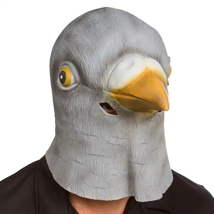Pigeon Mask Latex Giant Bird Head Halloween Cosplay Costume Theater Prop Masks