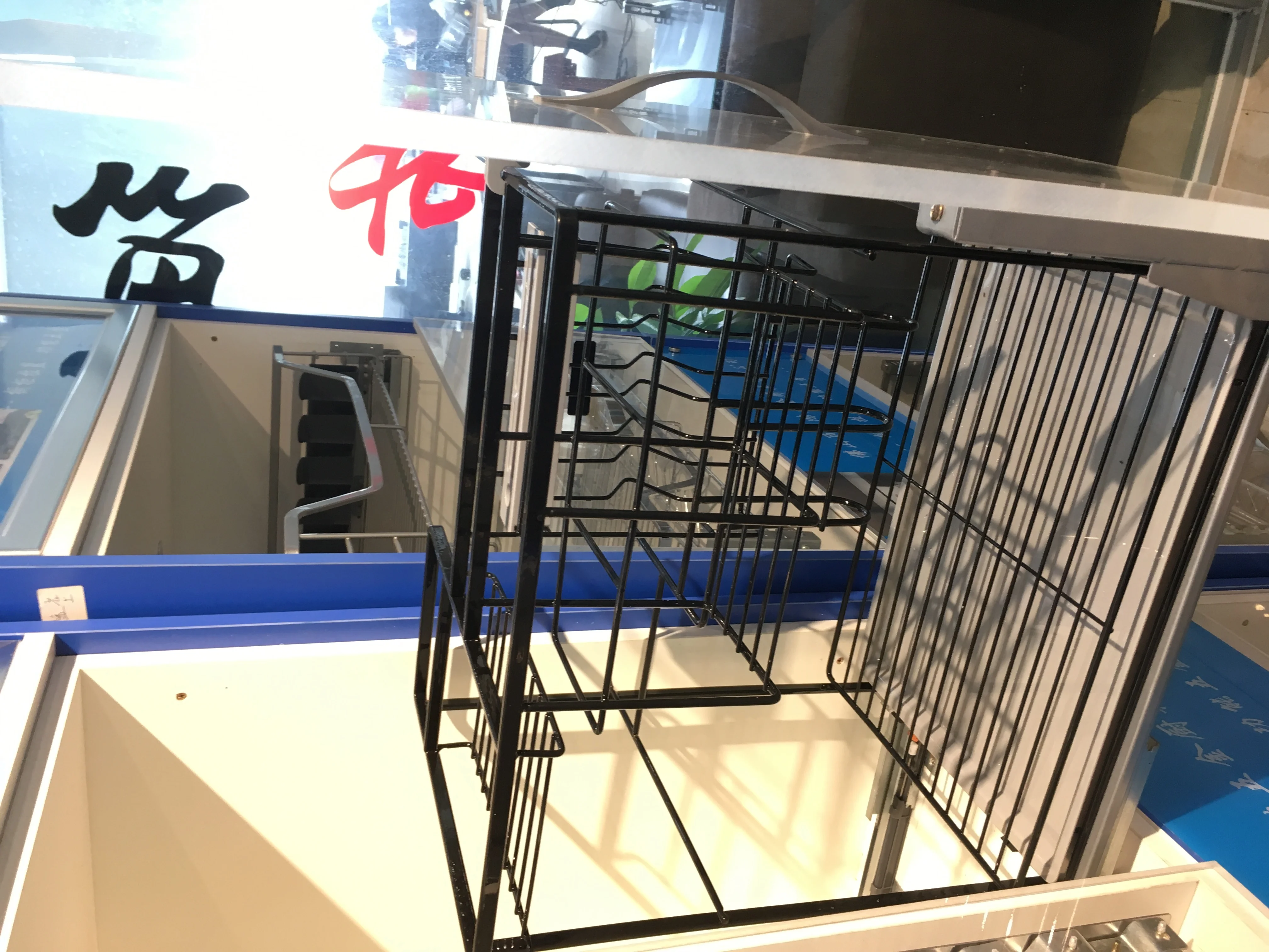 Nano Powder Coating Steel Cutlery Tableware Kitchen Cabinet Accessories Wire Basket Pull Out Pull-out Pullout Basket for storage