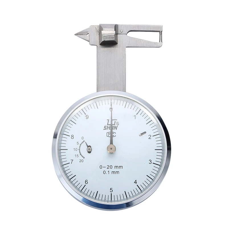 Wholesale 0-20mm precision jewelry thickness measuring gauge caliper leather gemstone beads measure dial gauge