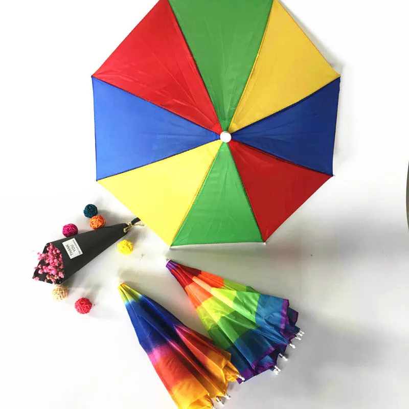 Hot Small Colorful Custom Kids Umbrella Head Hat