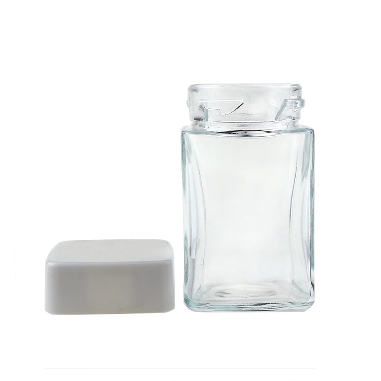 4oz Square Childproof Packaging Airtight Premium Child Proof Glass Jar with Child Resistant Cap for Flower Concentrate