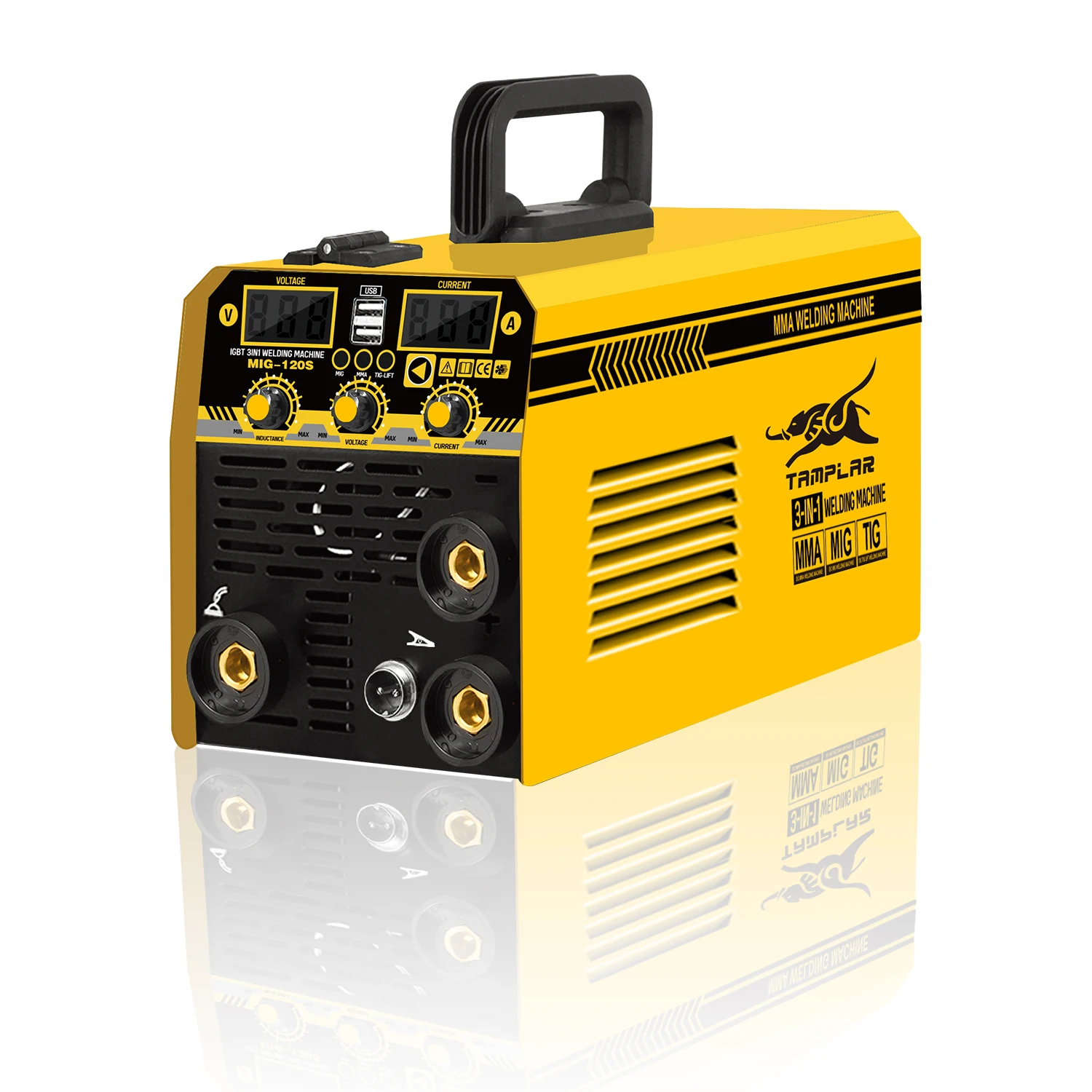 Hot sell chinese new mig welders tig mig mma welder price inverter gasless 120a welding mig machine welders