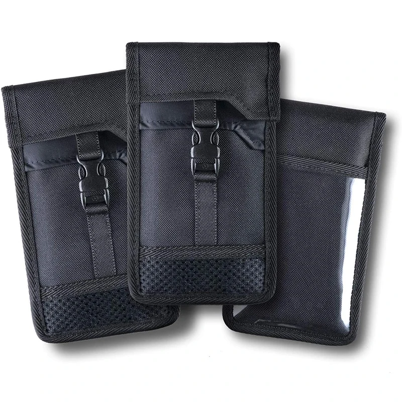 QQgift OEM Custom Pocket Faraday Bag Lockable Phone Shield RF Shielded New non Window Silent Ziplock Large Faraday Bag (PS3)