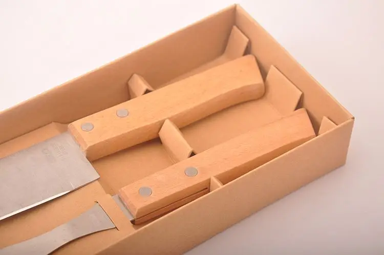 Hot Sale 2 Pcs paper gift box Knife and Meat Fork Set BBQ Tool Kitchen Stainless Steel  2pcs Knife and Meat Fork Set