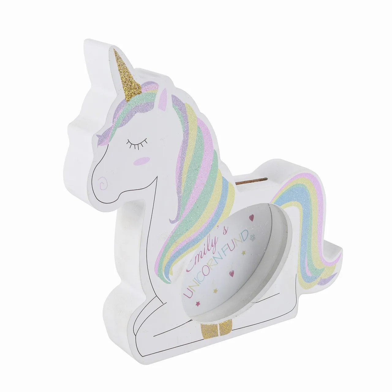 Wooden Can Withdrawing Transparent Money Can Coin Saving Box Unicorn Bank Storage