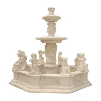 outdoor fountain garden/cherub fountain pool marble fountain