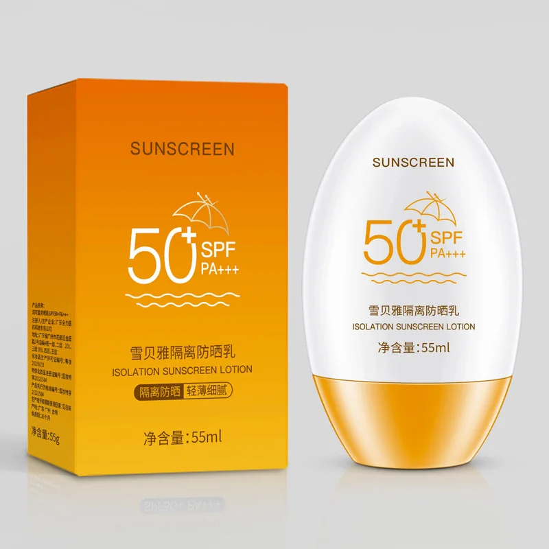 Private Label SPF 50 Oil-Free Zinc-Oxide Tinted Sunburn Sun Block Waterproof Sunscreen Whitening Sunblock Body And Face Cream