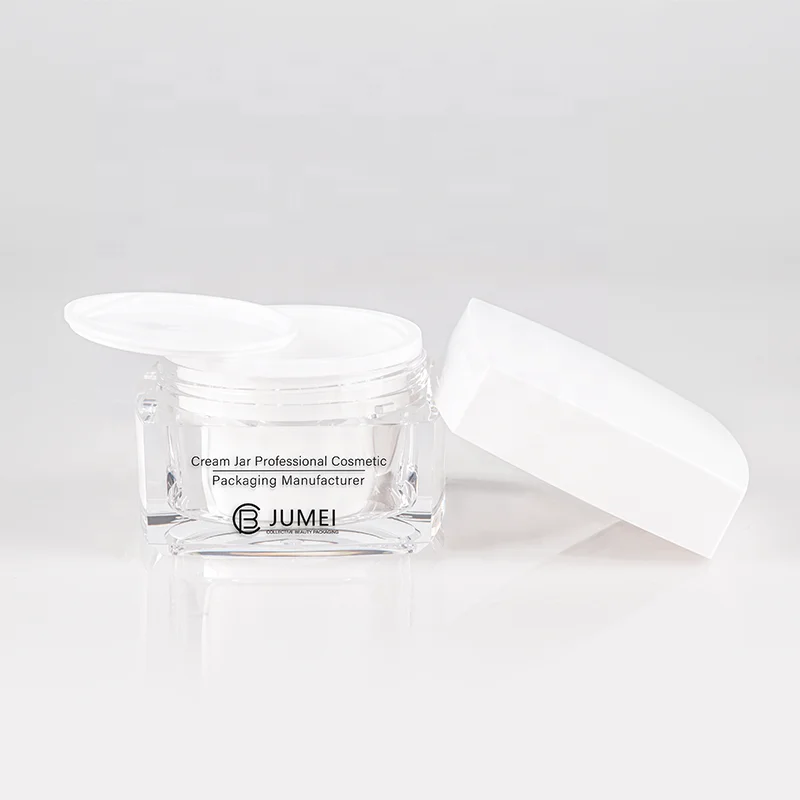 15g 30g 50g Elegant Cosmetic Square Acrylic Jar and Bottle Container for Lotion Cream