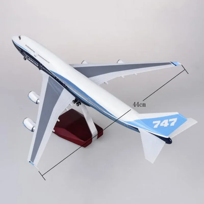 1/150 Scale 47CM Boeing 747 B747 Airlines Large Passenger Aircraft Diecast Resin Model Collection Decoration Light Handicraft