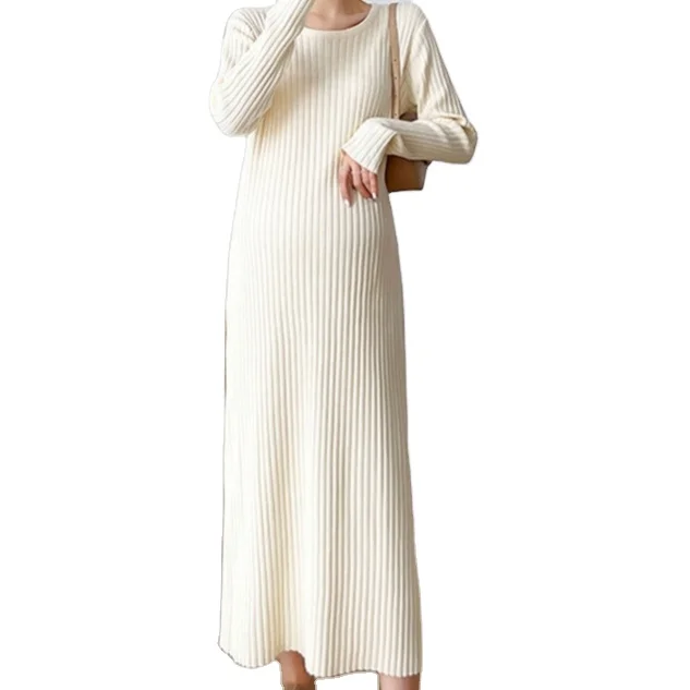 Autumn And Winter New Loose Korean Version Long Sleeved Knitted High Quality Free Size Maxi Dress