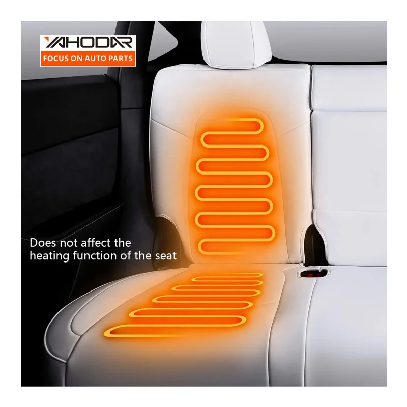 Car Seats Covers Sets Waterproof PU Nappa Leather Seat Covers White For Tesla Model 3 Model Y Seat Cushions Cover Full Set