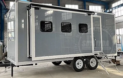 Attractive expandable dressing room catering and recycling trailers for Sale