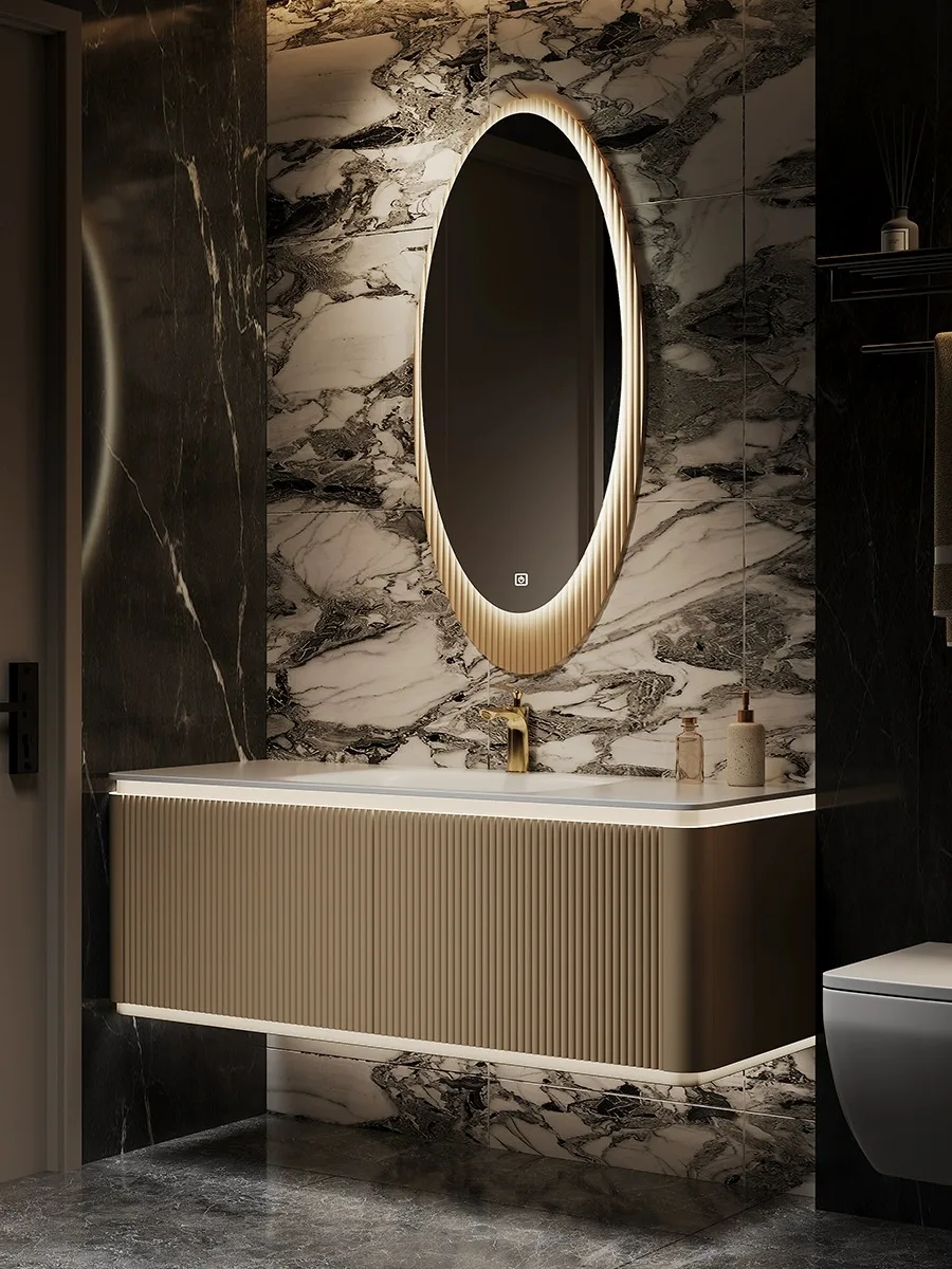 Different sizes Double Sink Vanity Cabinet Wall-Mounted Smart Home LED Mirror for Bathroom bathroom vanities