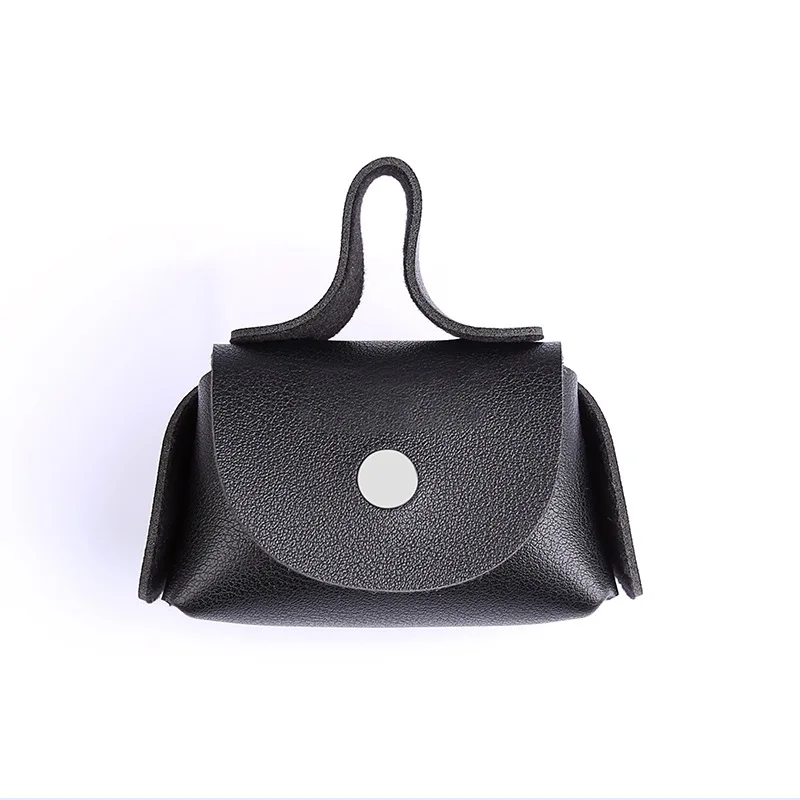 Leather Coin Purse Mini Car Key Chain Ring Bag Cute Earphone USB Charge Storage Carrier Pouch Headphone Organizer Case Men Women