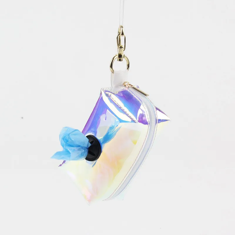 Clear Dog Poop Bag Holder for Leash Lightweight Dog Poop Bag Dispenser Dog Waste Bags Container with Clip for Walking