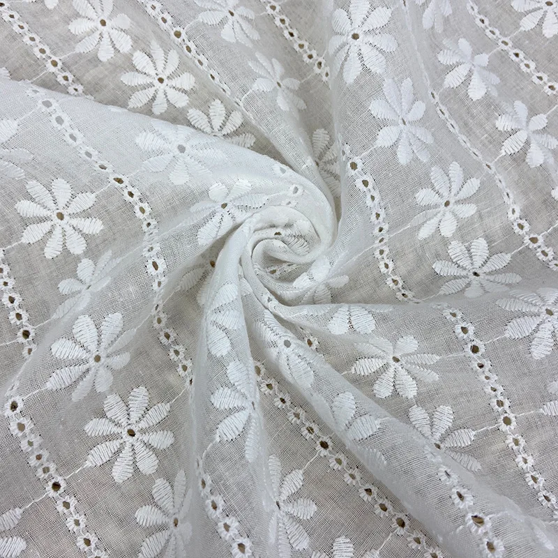 French Swiss Voile Lace High Quality African Embroidery Fabric Nigeria 100% Cotton Lace For Wedding Party Dress