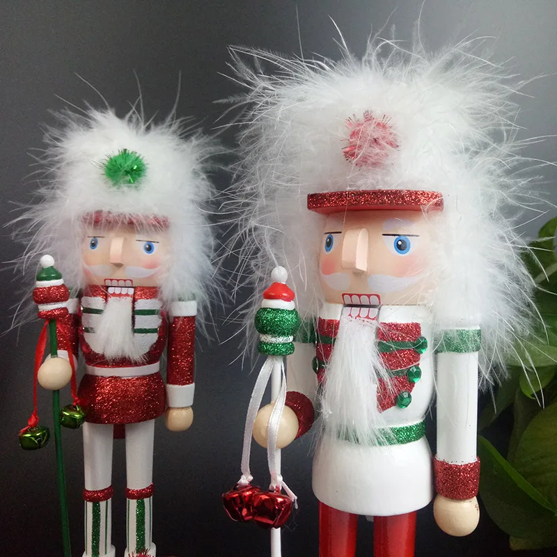 
Christmas tree ornaments 24 cm bright pink nutcracker doll 