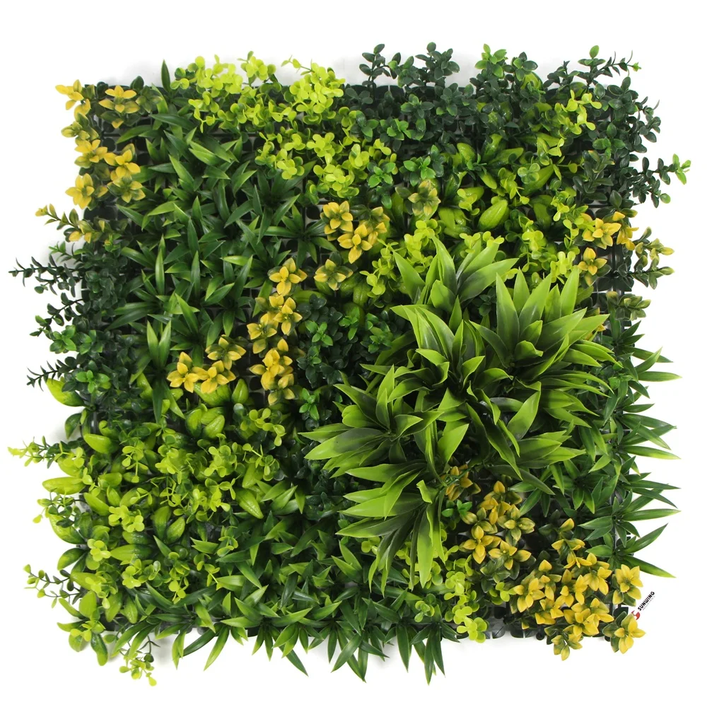 Hot sale 50*50 CM artificial green fence hedge for wedding office outdoor decoration