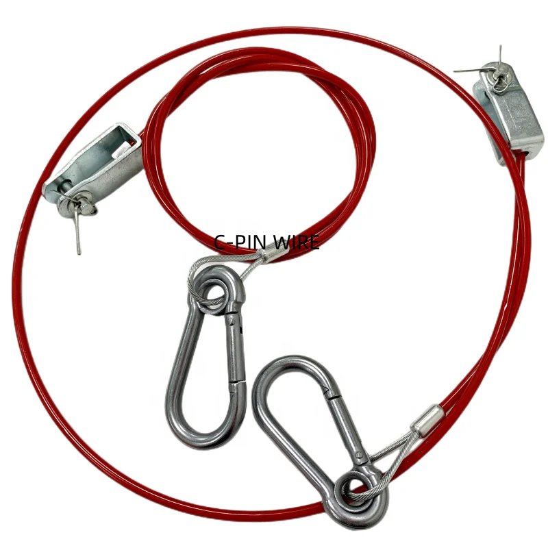 C-Pin steel wire rope coiled cable Lanyard cable trailer breakaway cable for the Breakaway System