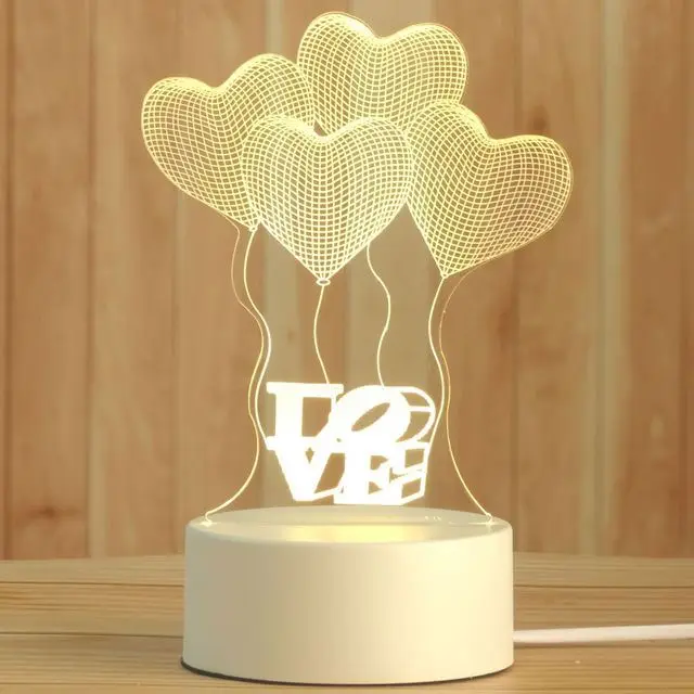 2021 Cuostm Creative Custom LED Nightlights Novelty 3D Illusion Night Light Acrylic Table Lamp For Room Decorative Light