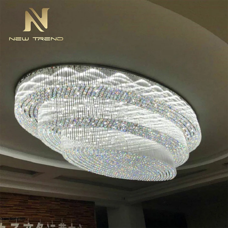 Роскошное стильное внутреннее украшение современная хрустальная Потолочная люстра для вестибюля отеля