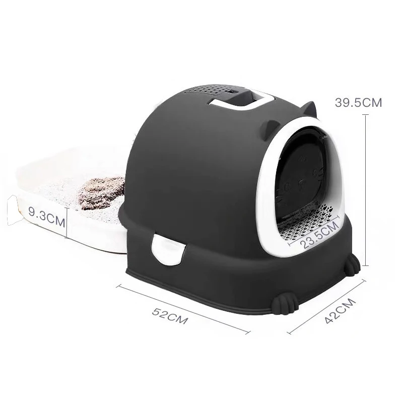 New Design Large Foldable Cat Litter Box with Drawer Full Enclosed Pet