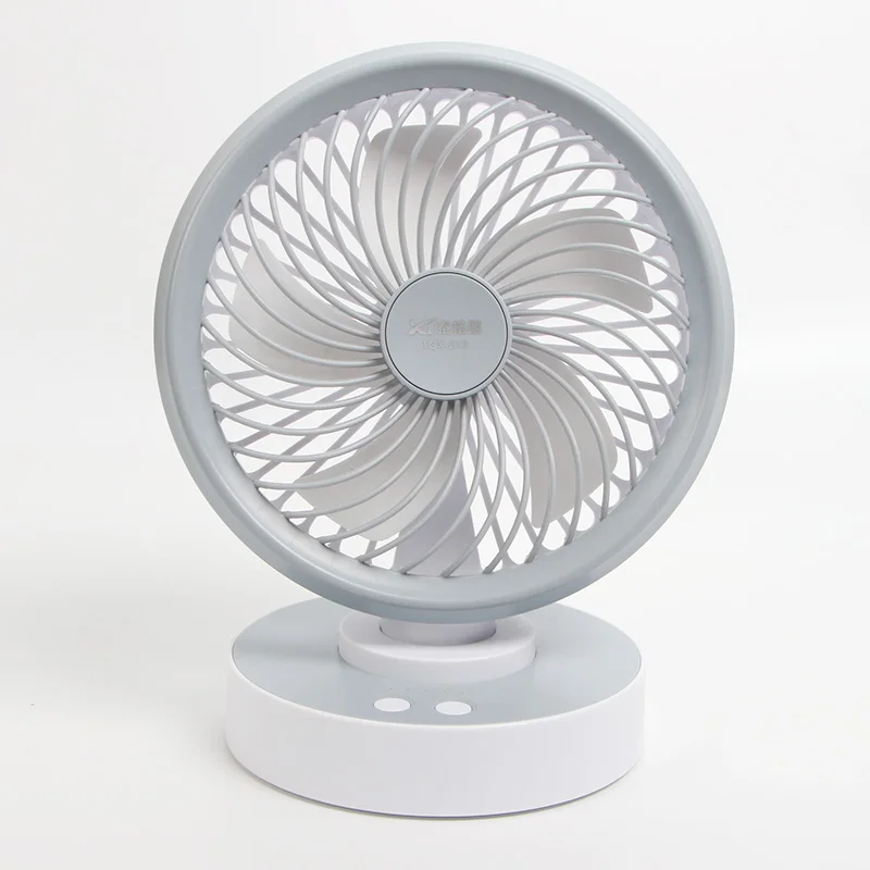 New Low Noise Electric Head Swing Dc Motor Usb Rechargeable Small High Speed Table Fan For Home