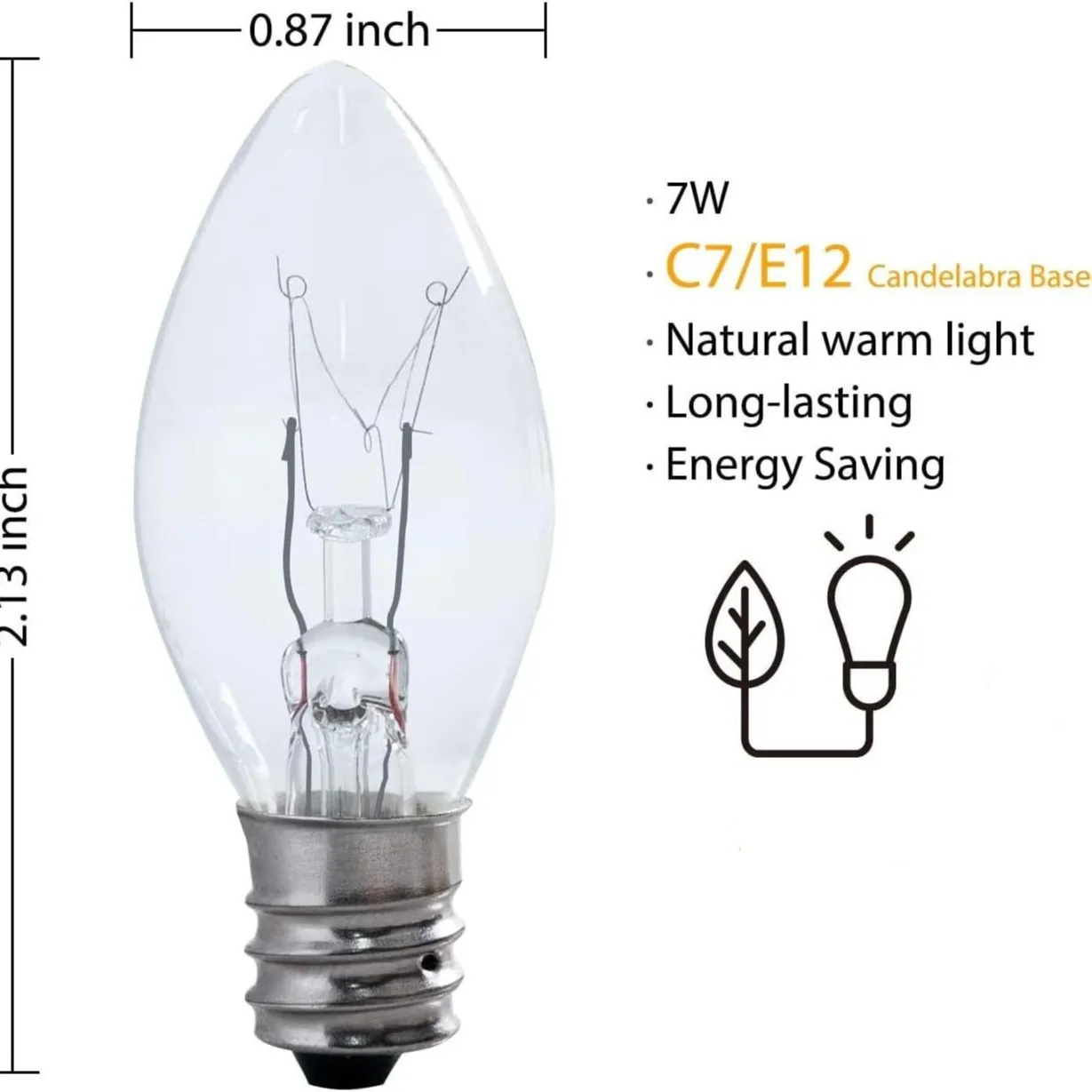 C 7 clip light cord for Christmas village house,C 7 Clip-in Lamp for Christmas Halloween Craft House Village Salt Lamp Decor