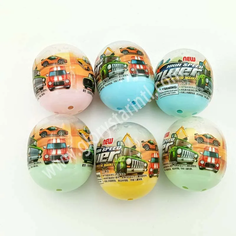 Hot sale 47X57MM vending machine color egg twist car  toy ball small plastic capsule surprise toy blind box capsule ball