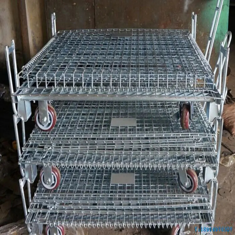 Euro Wire Mesh Storage Pallet Reptile Cage Used Shipping Logistic With Plastic  Bezel