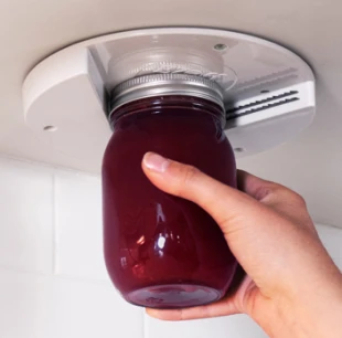 Jar Opener - Under Cabinet Jar Lid & Bottle Opener - Opens Any Size Jar - Great for Arthritis - Perfect for Seniors & Weak Hands