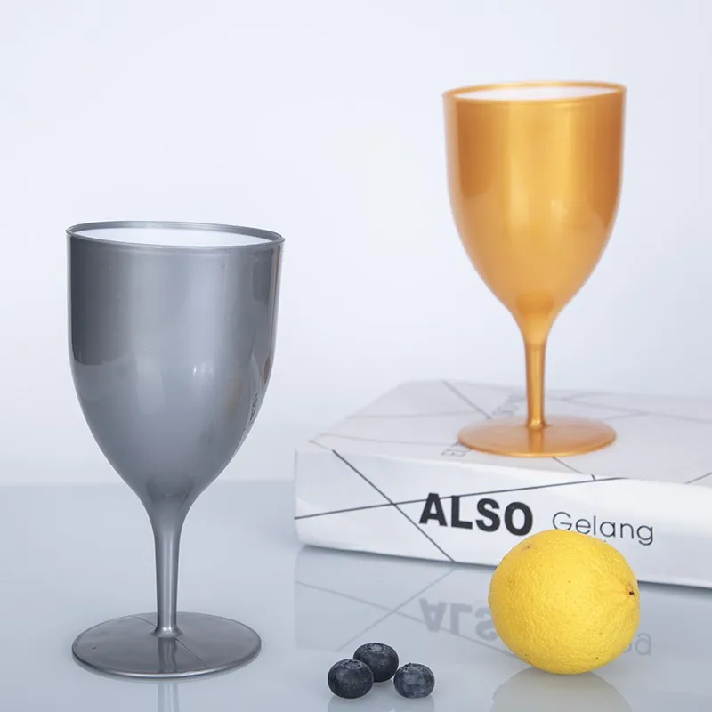 Unbreakable Colorful Acrylic Champagne Glass European Style toasting Cups BPA-free Plastic Wedding Wine Glass