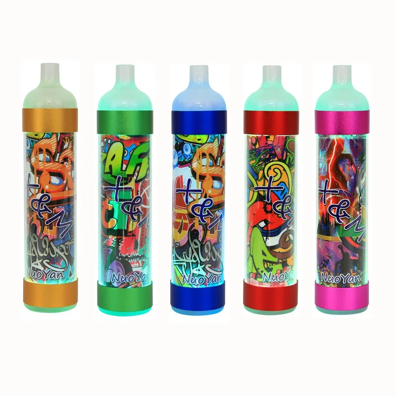 E-cig manufacturer New design Rechargeable Double taste shine led vape pen pod mod 3200puffs smoking set