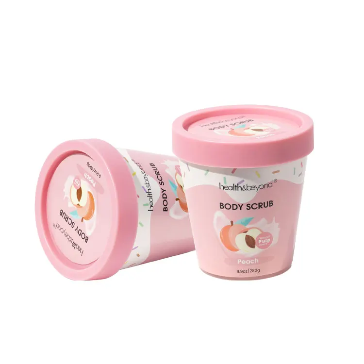 Hot style Heath&beyond OEM/ODM  ice cream peach scrub exfoliating body whitening body scrub