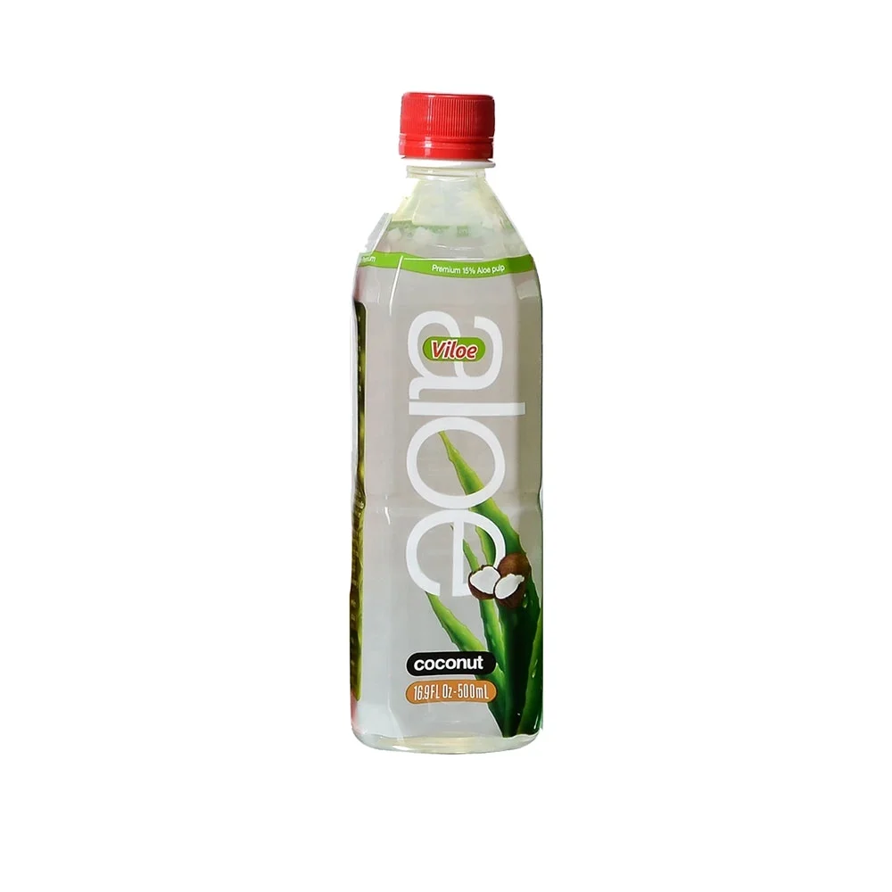Viloe Soft Drink 500ml Aloe Vera Juice, Zero Sugar Original Flavored, Aloe Vera Drink With Pulp, Bebida Aloe Vera