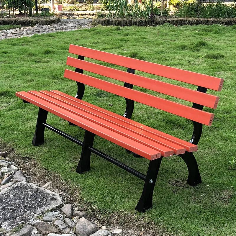 Park chairs outdoor benches anti-corrosive plastic wood bench bench iron long patio garden chairs row chair seats