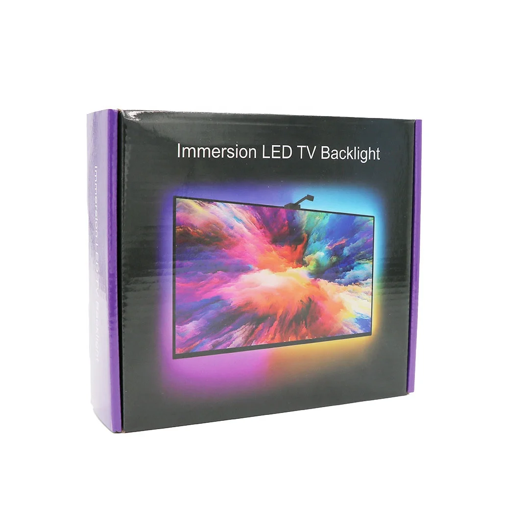 Tv backlight immersion led smart wifi tv backlight with camera for tv led backlight rgbic sync box camera sync box