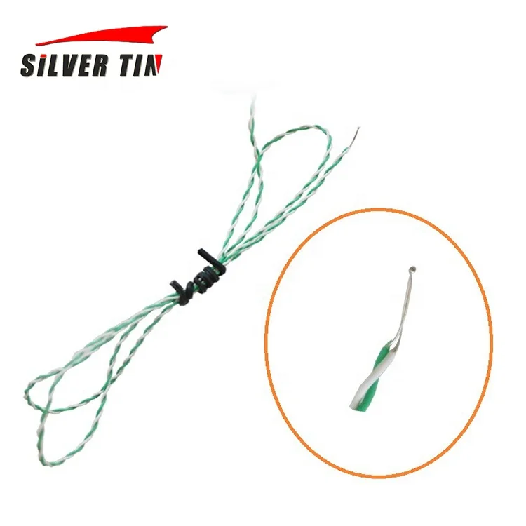 Type K Wire Thermocouple Green white color PTFE/silicone  Twisted Pair Extension Wire