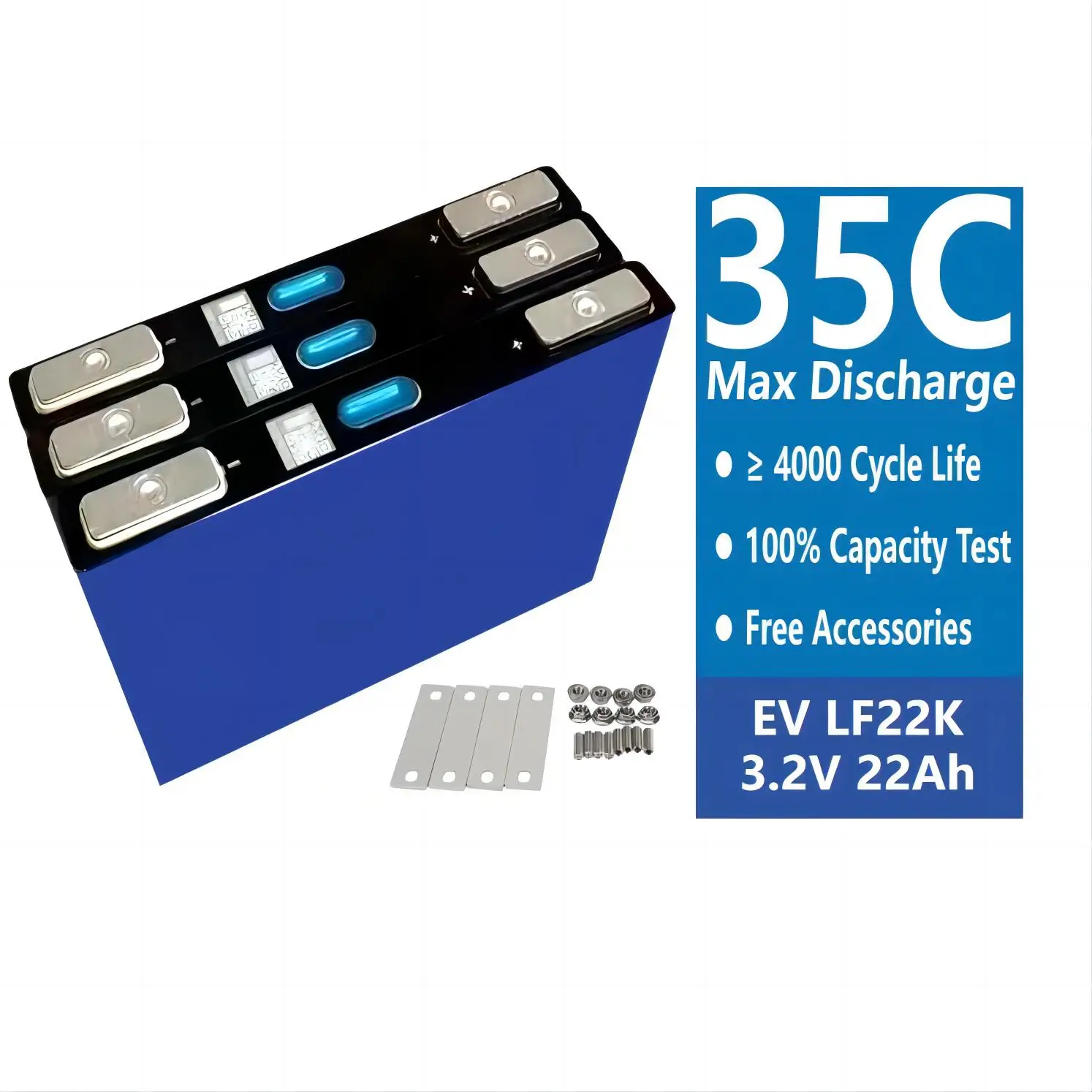 Starmax 3.2V 22Ah 25Ah LF22K LiFePO4 Battery Prismatic Cell  Car Starting Power Car Audio Lithium Ion Battery