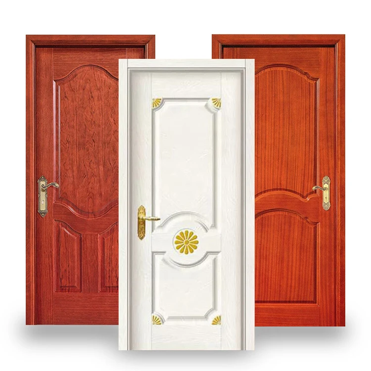 Customized europe american style house hotel apartment villa interior room decorative solid core wooden swing door