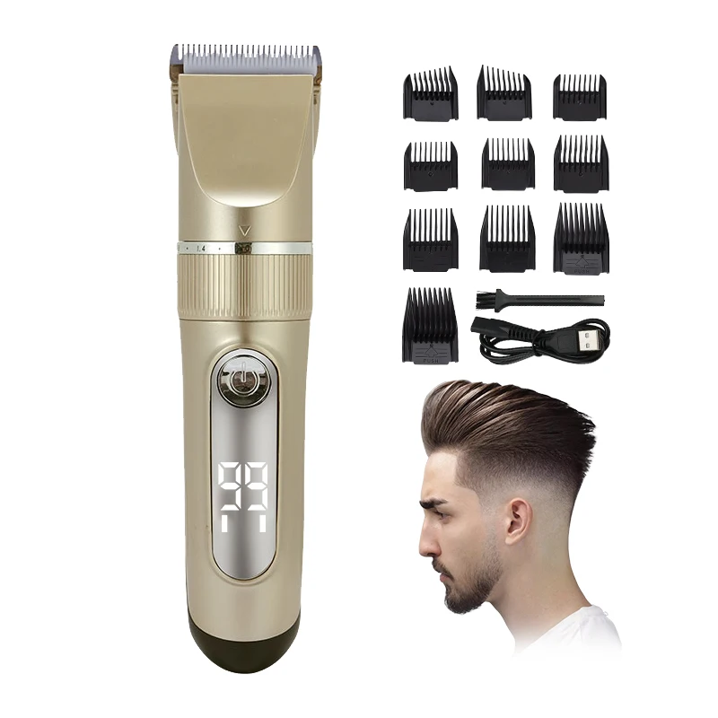 USB Charging Hair Cutting Machine Beard Trimmer Professional Electric Cordless Hair Clipper For Men