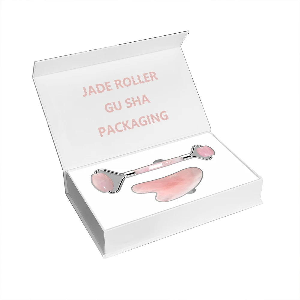 Eva Foam inster Log Eco Friendly Facial Massage Beauty Tool Custom Gua Sha Jade Roller Box