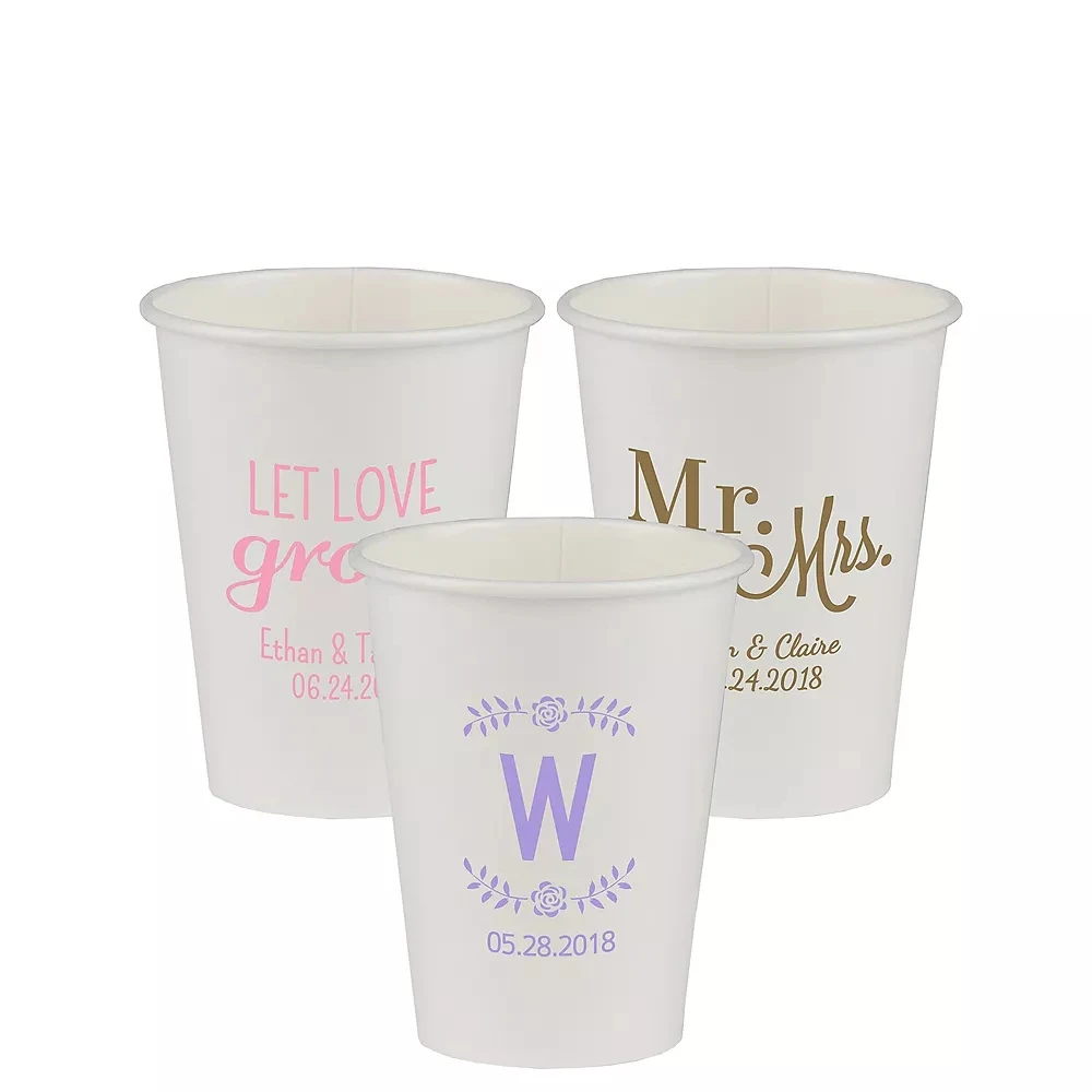 Биоразлагаемый одноразовый картонный бумажный стаканчик с логотипом на заказ, биоразлагаемые стаканчики для горячих напитков