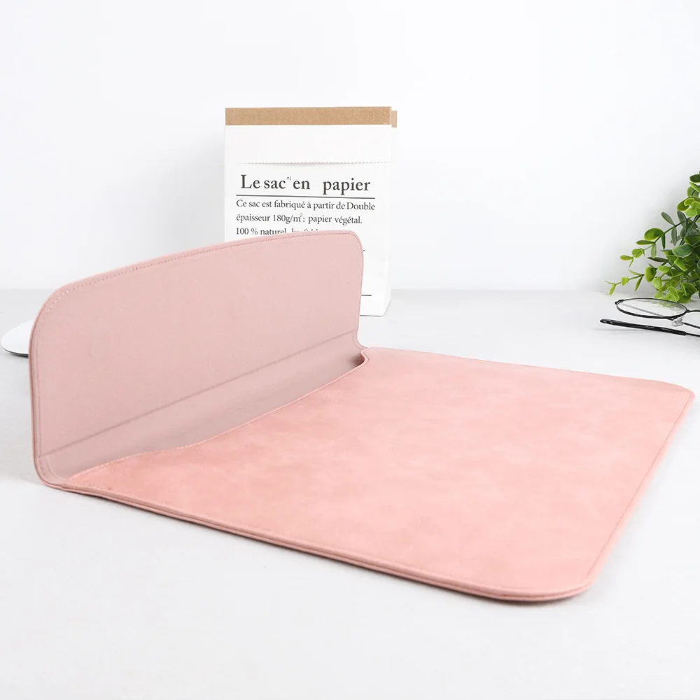 Foldable sublimation blanks custom logo laptop sleeves pu leather laptop sleeve bags for macbook 13 15