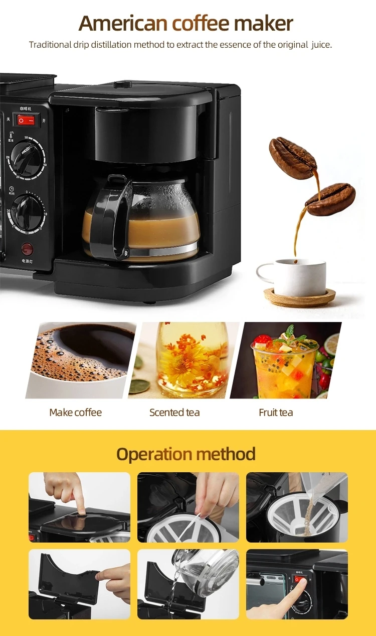  2021 Best Product 3 in 1 Home Breakfast Machine Multipurpose