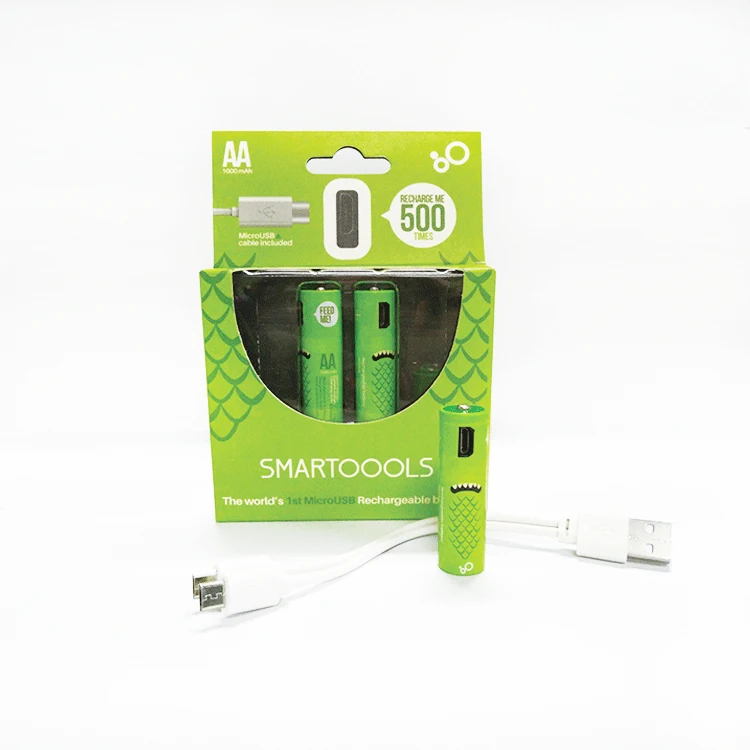 Micro USB Reusable Rechargeable AA Batteries 1.2V 1.5V USB Recharge aa aa Battery 1000mah 450mah OEM ODM